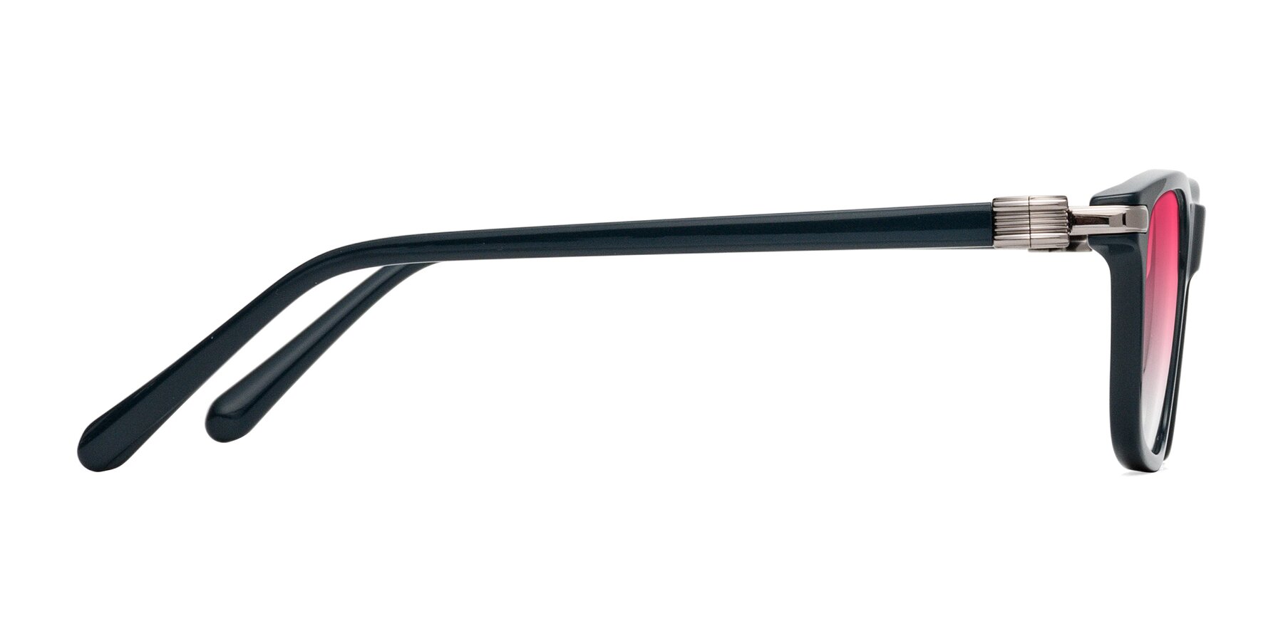 Side of Sutton in Phthalo Green with Pink Gradient Lenses