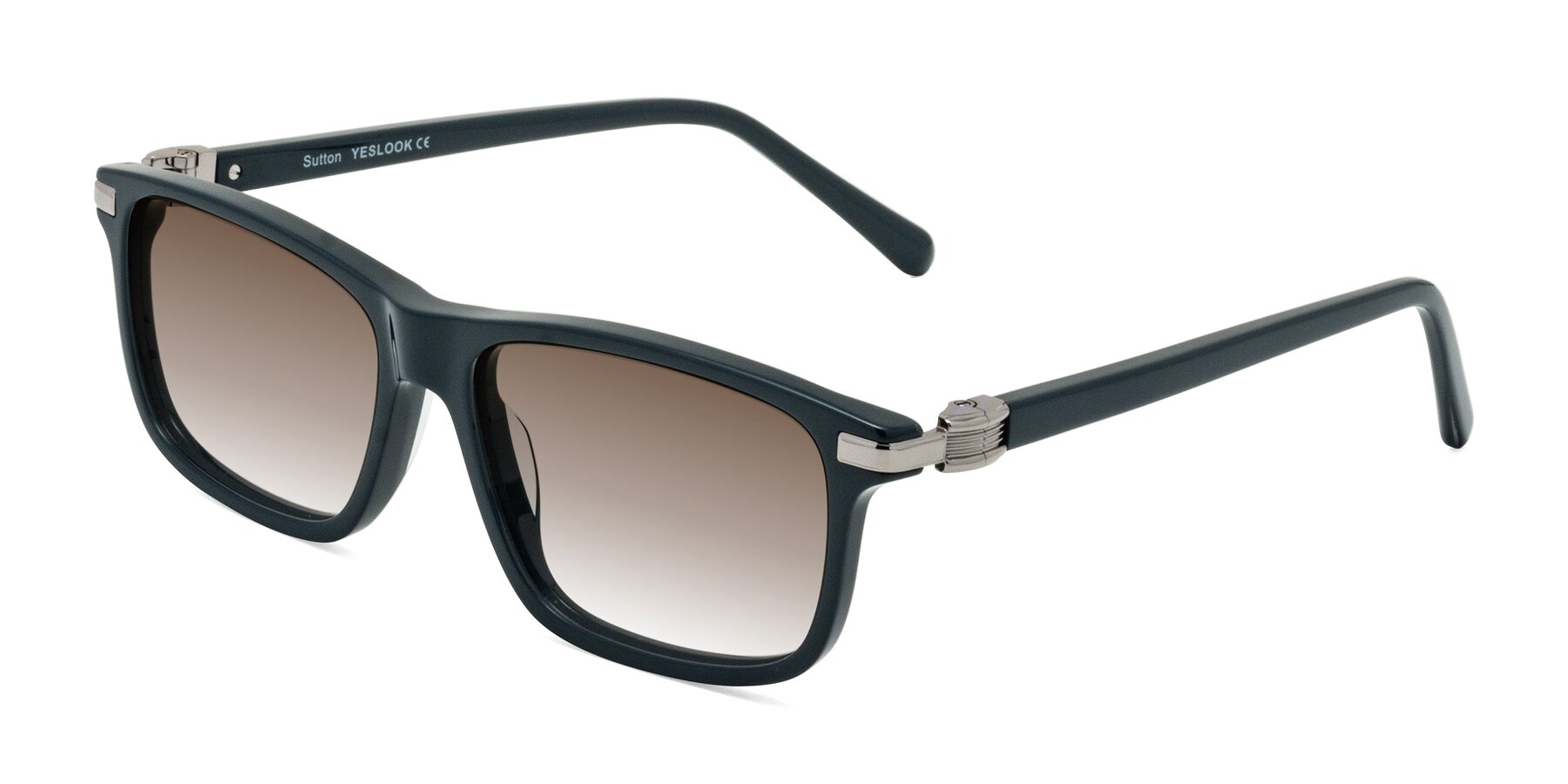 Angle of Sutton in Phthalo Green with Brown Gradient Lenses
