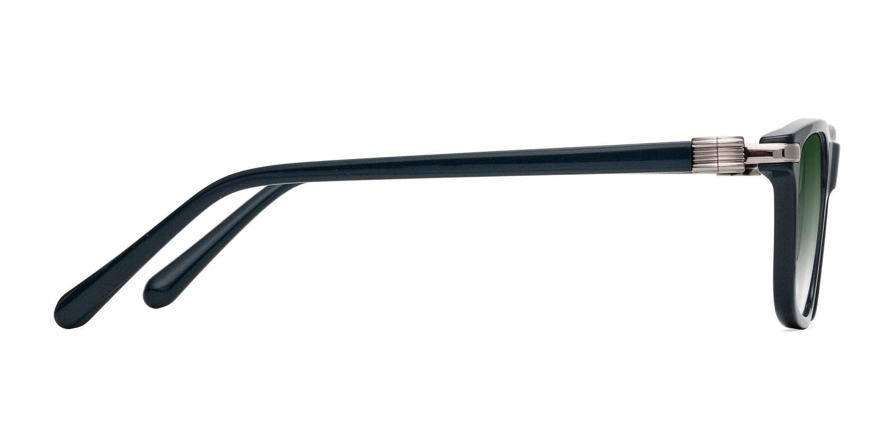 Side of Sutton in Phthalo Green with Green Gradient Lenses