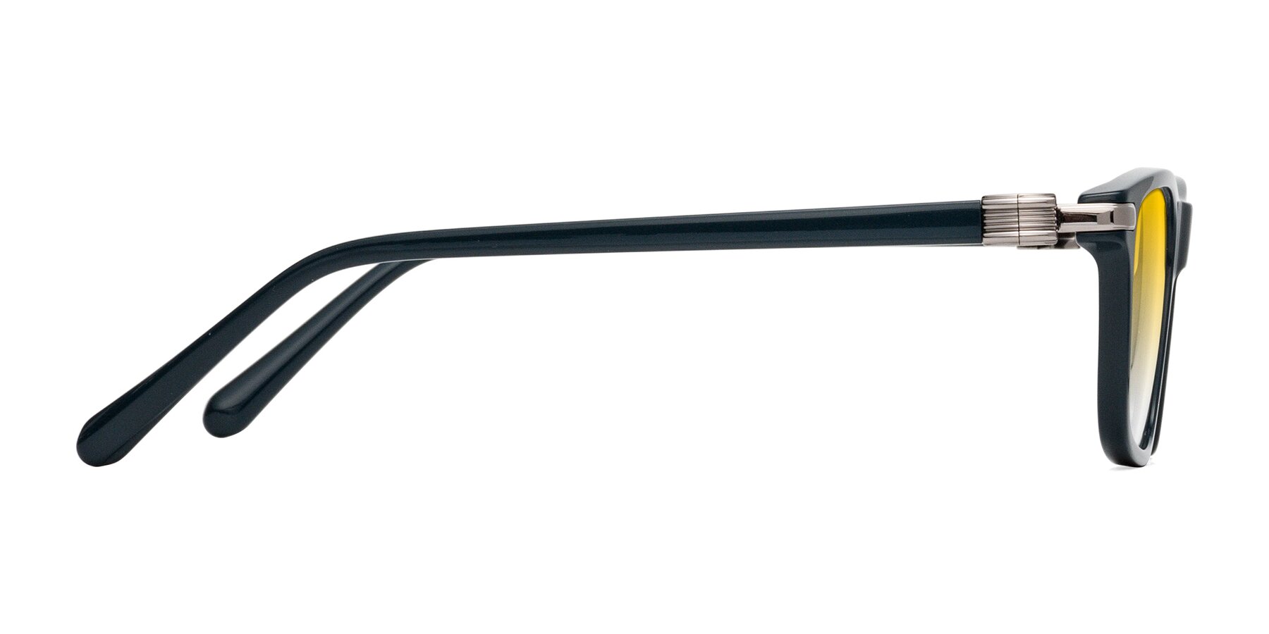 Side of Sutton in Phthalo Green with Yellow Gradient Lenses