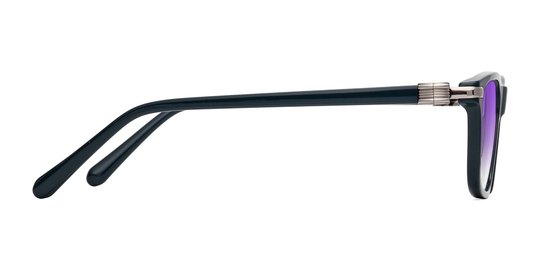 Side of Sutton in Phthalo Green with Purple Gradient Lenses
