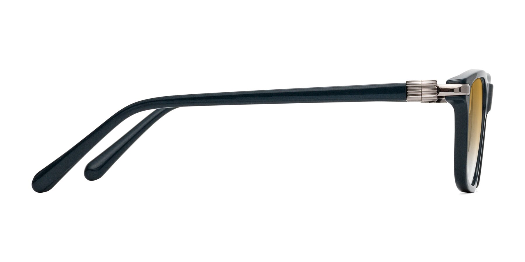 Side of Sutton in Phthalo Green with Champagne Gradient Lenses