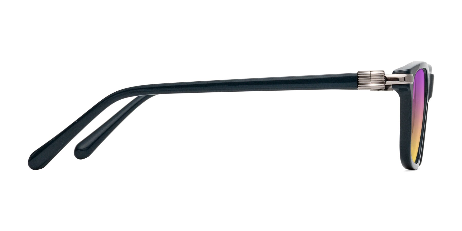 Side of Sutton in Phthalo Green with Purple / Yellow Gradient Lenses
