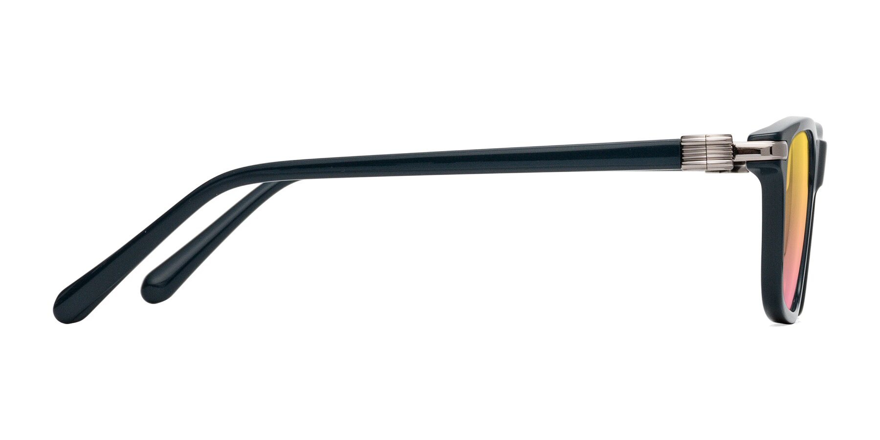 Side of Sutton in Phthalo Green with Yellow / Pink Gradient Lenses