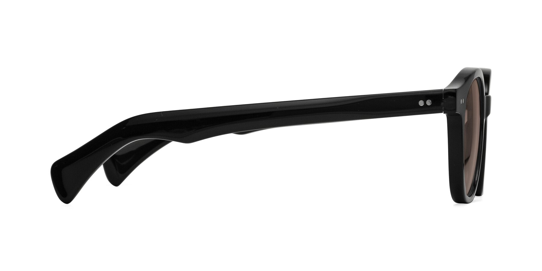 Side of Kaju in Black with Medium Brown Tinted Lenses