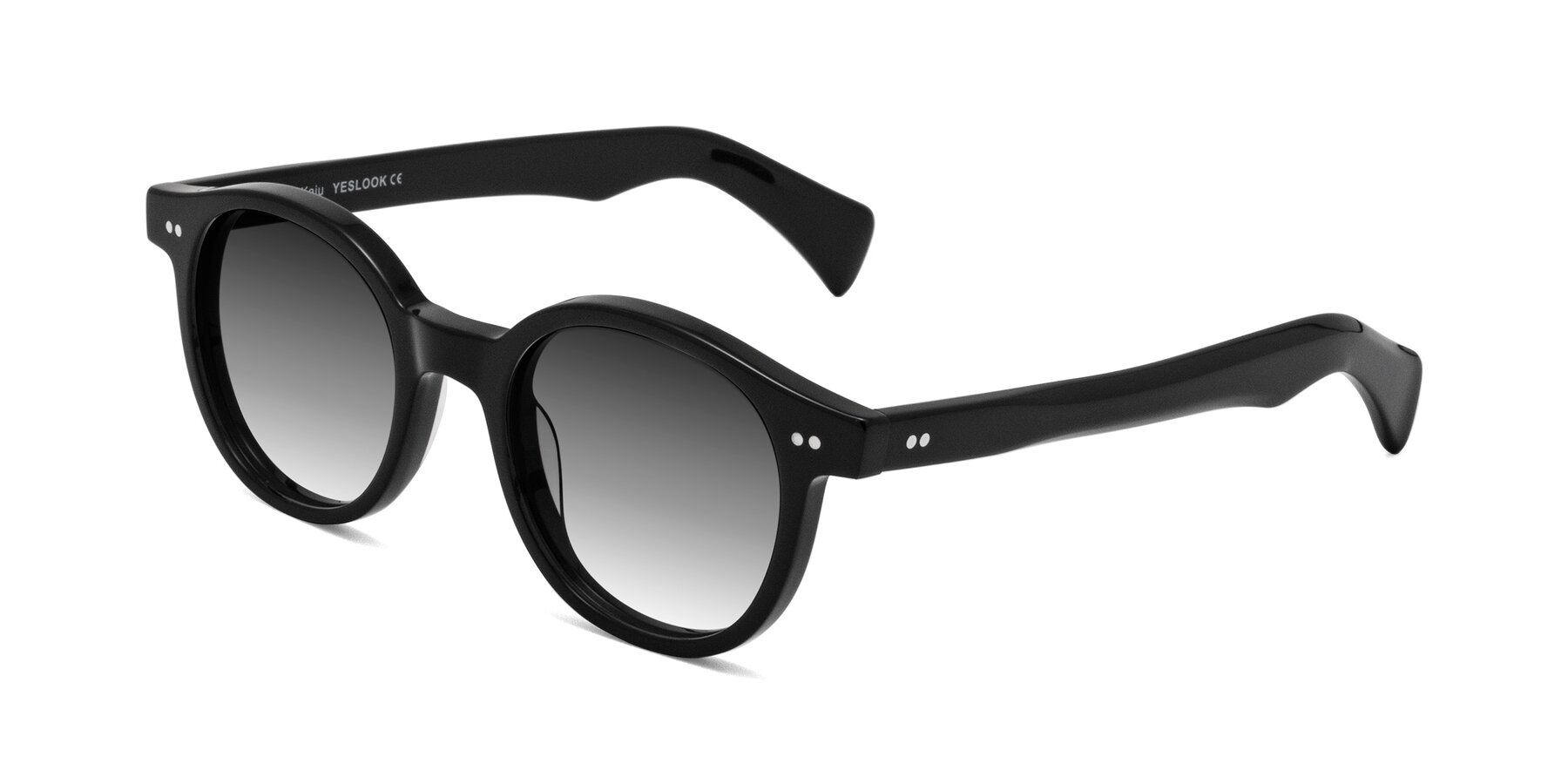 Angle of Kaju in Black with Gray Gradient Lenses