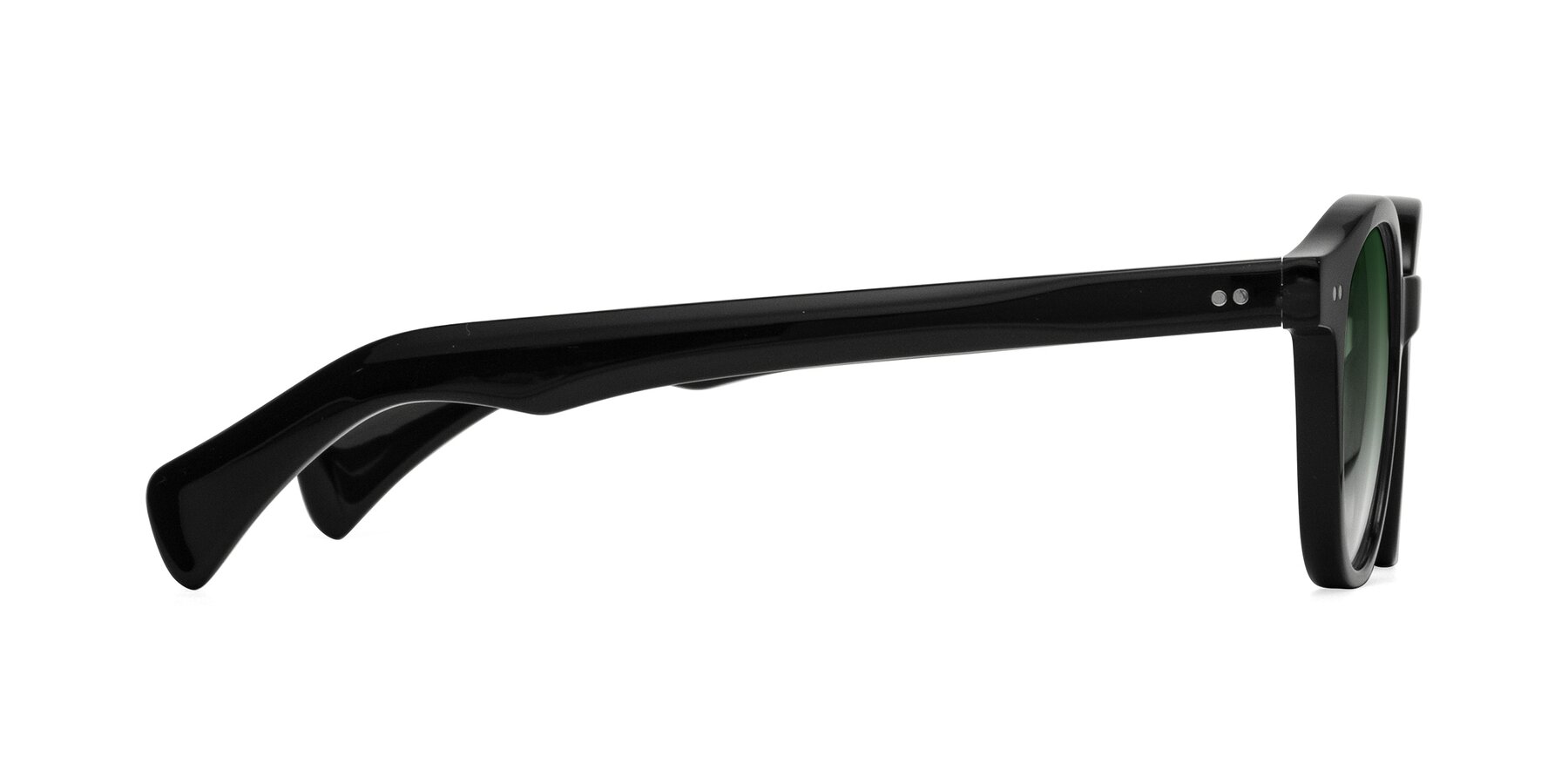 Side of Kaju in Black with Green Gradient Lenses