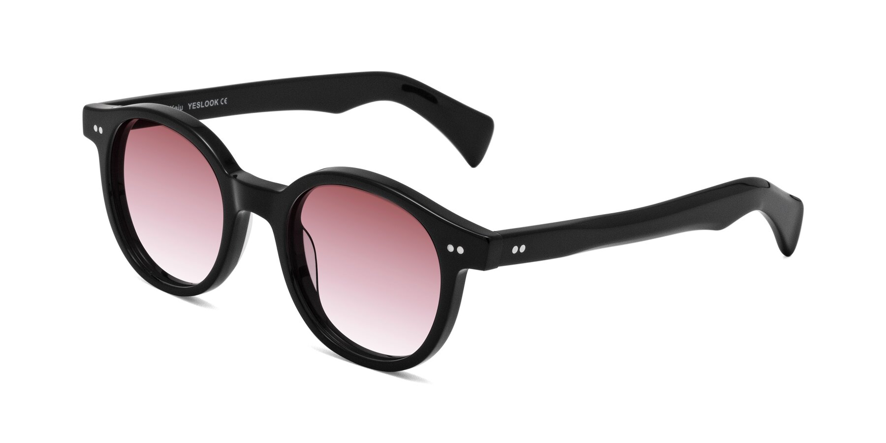 Angle of Kaju in Black with Garnet Gradient Lenses