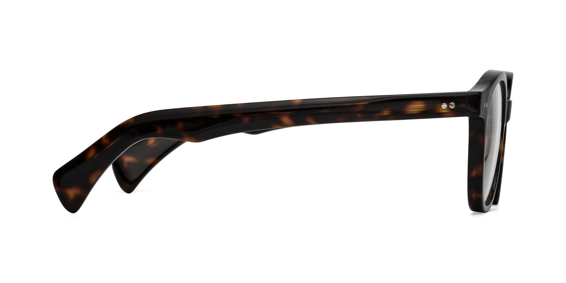 Side of Kaju in Dark Tortoise with Clear Eyeglass Lenses