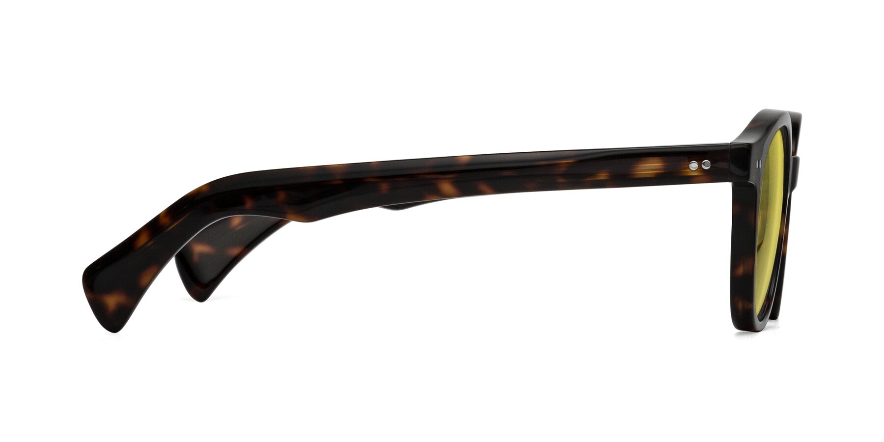 Side of Kaju in Dark Tortoise with Medium Yellow Tinted Lenses