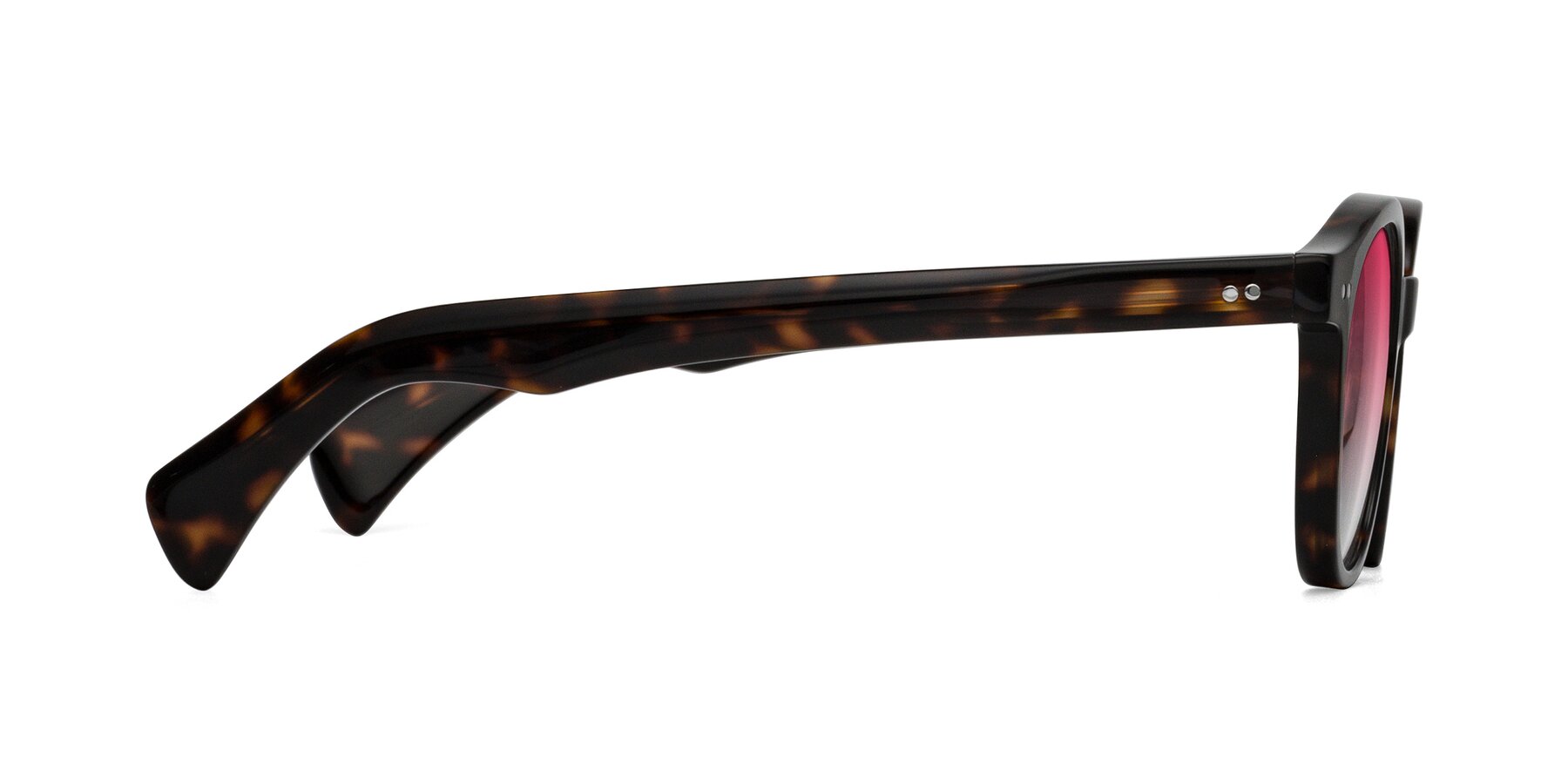 Side of Kaju in Dark Tortoise with Pink Gradient Lenses