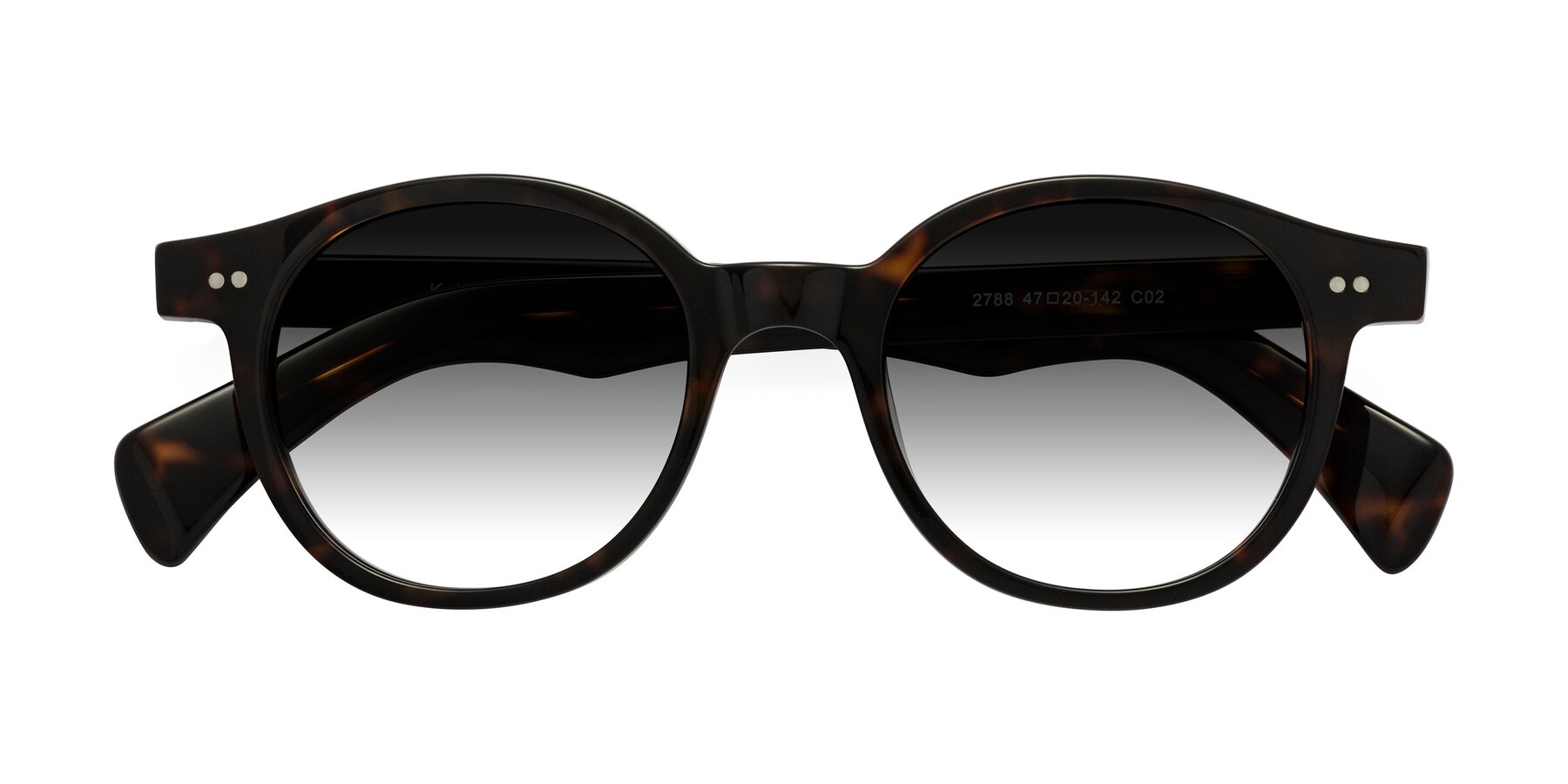 Folded Front of Kaju in Dark Tortoise with Gray Gradient Lenses