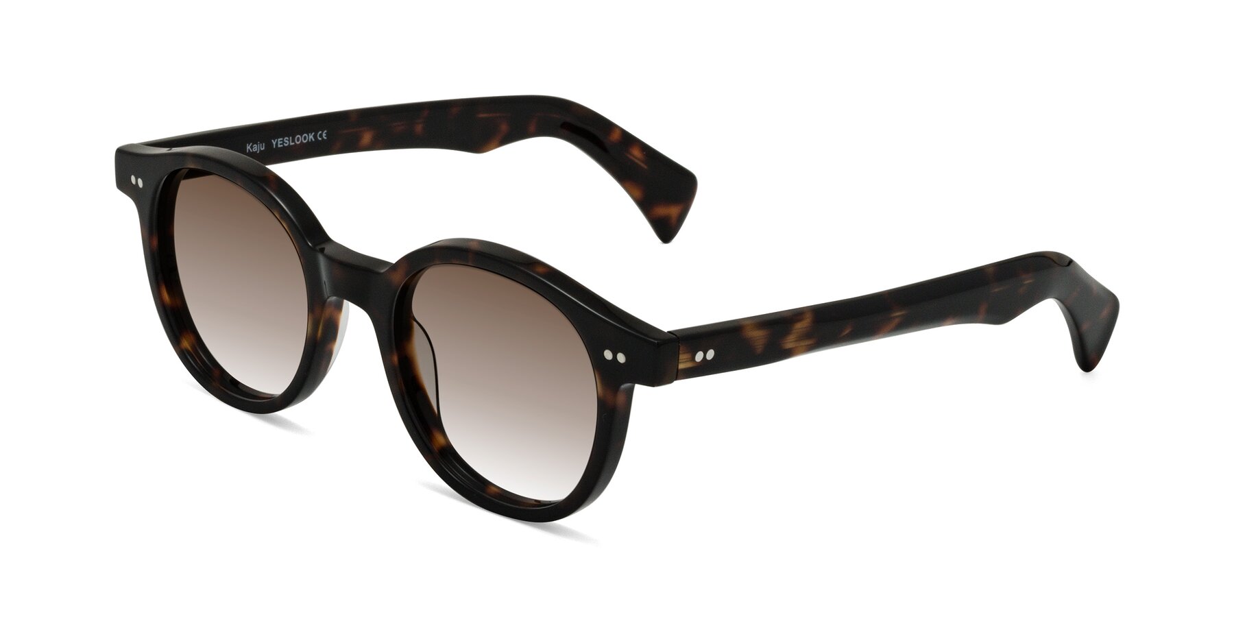 Angle of Kaju in Dark Tortoise with Brown Gradient Lenses