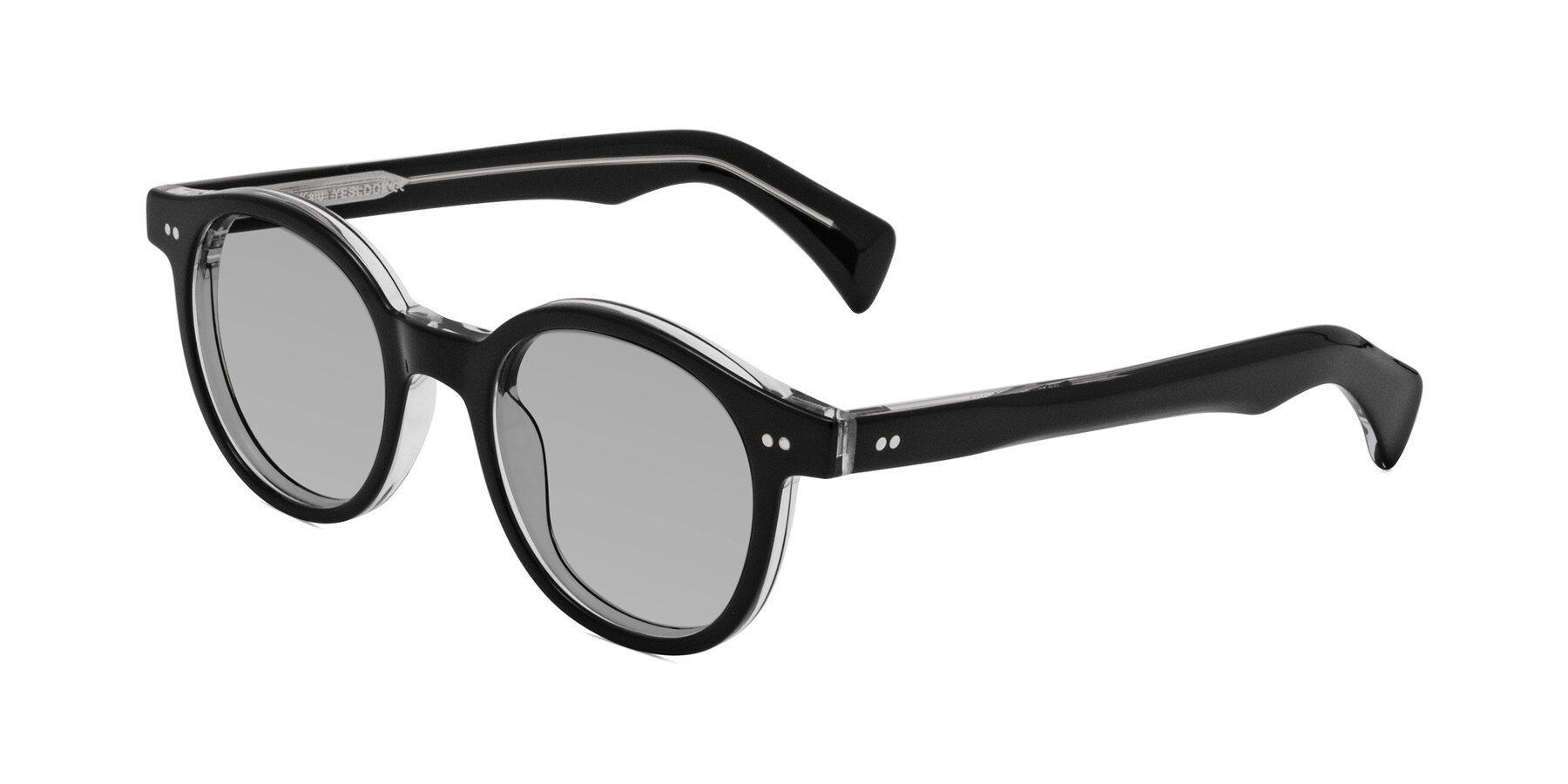 Angle of Kaju in Black/Clear with Light Gray Tinted Lenses