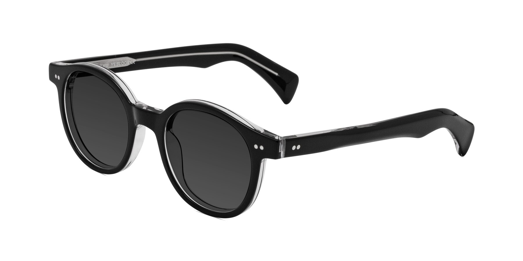 Angle of Kaju in Black/Clear with Gray Tinted Lenses