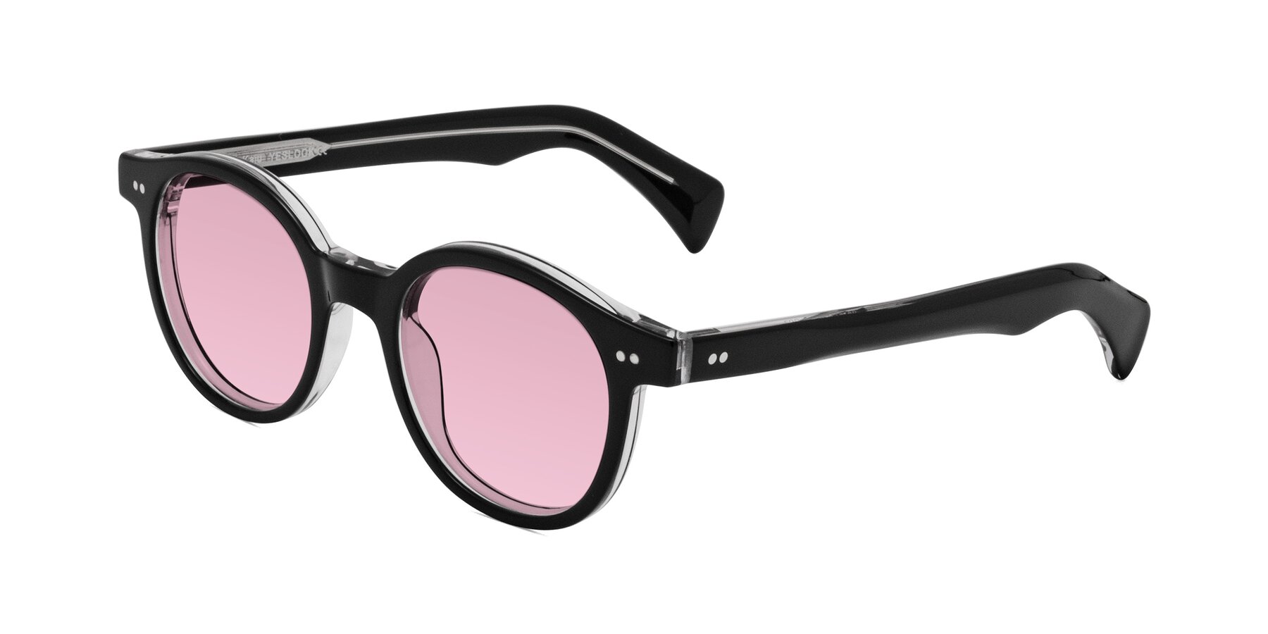 Angle of Kaju in Black/Clear with Light Wine Tinted Lenses