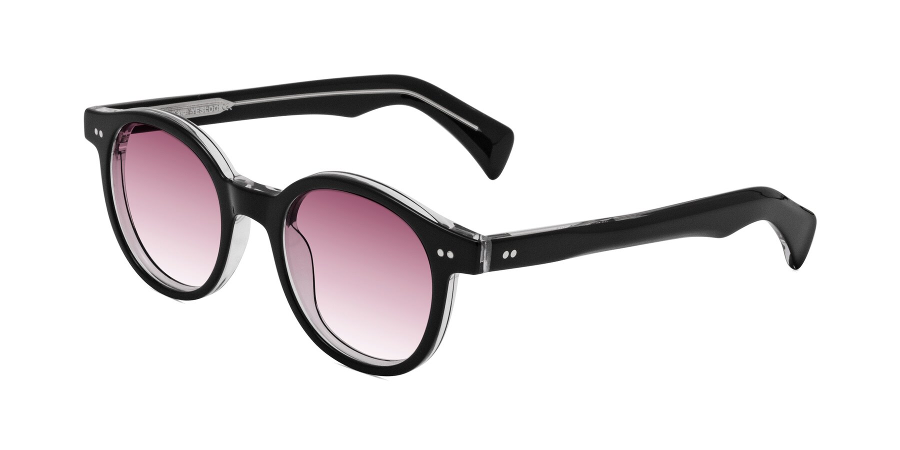 Angle of Kaju in Black/Clear with Wine Gradient Lenses