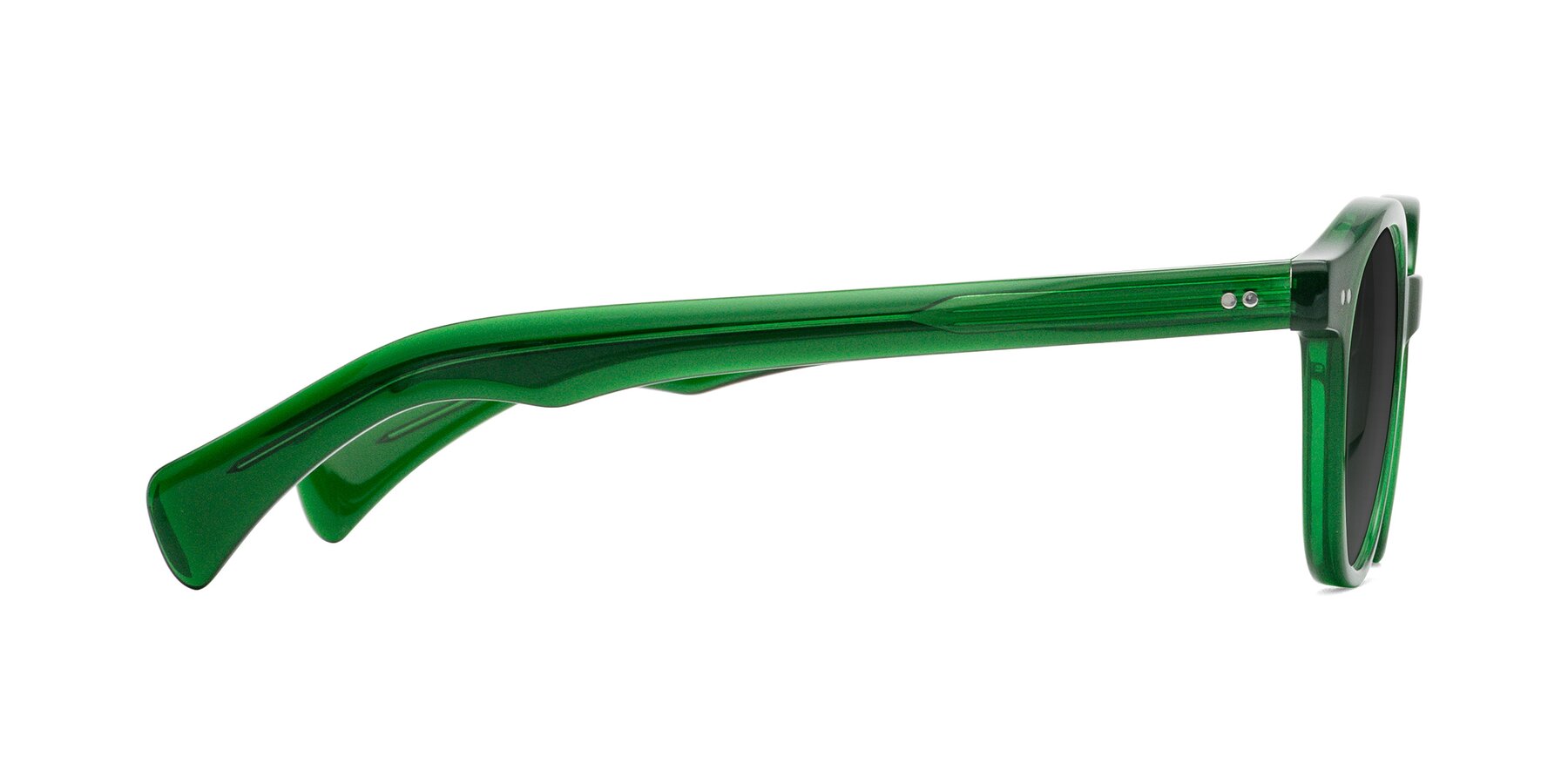 Side of Kaju in Green with Gray Tinted Lenses