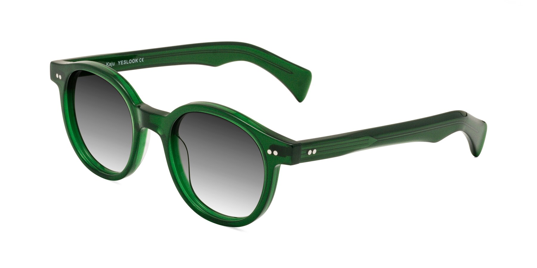 Angle of Kaju in Green with Gray Gradient Lenses