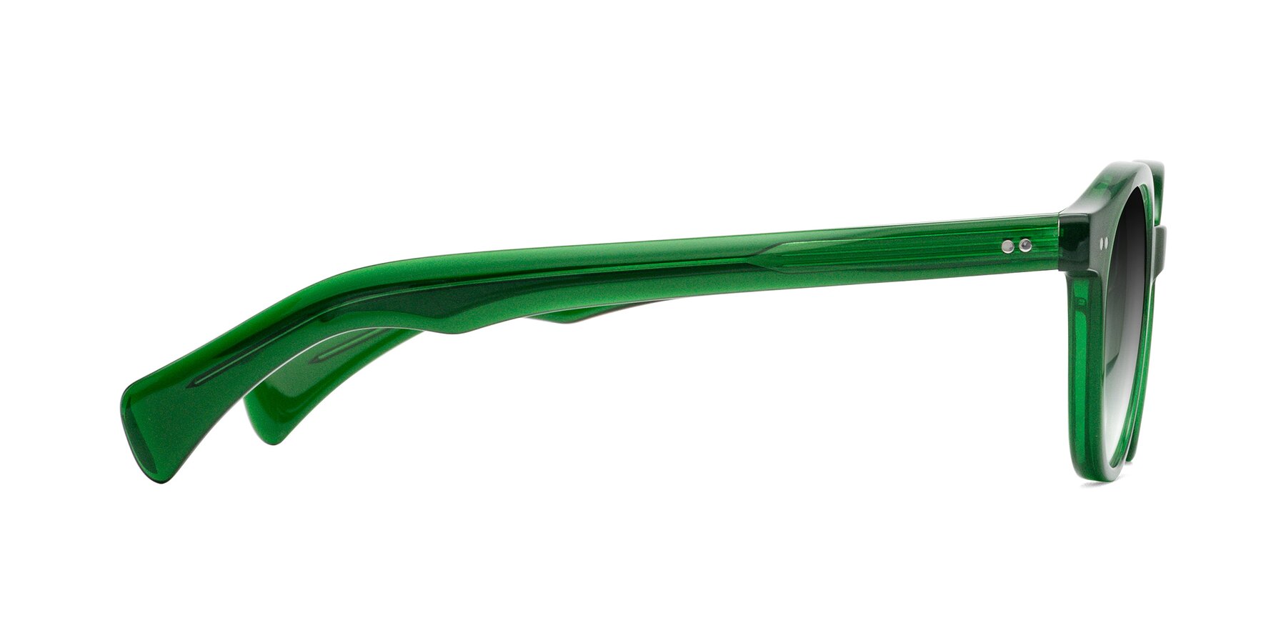 Side of Kaju in Green with Gray Gradient Lenses