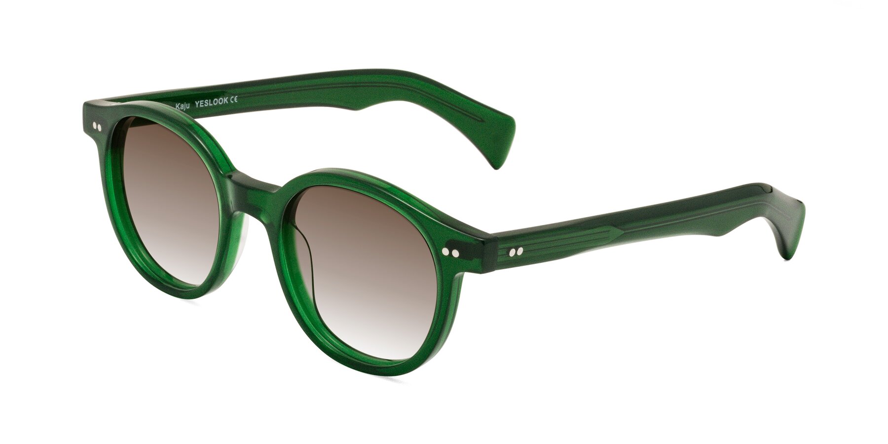 Angle of Kaju in Green with Brown Gradient Lenses