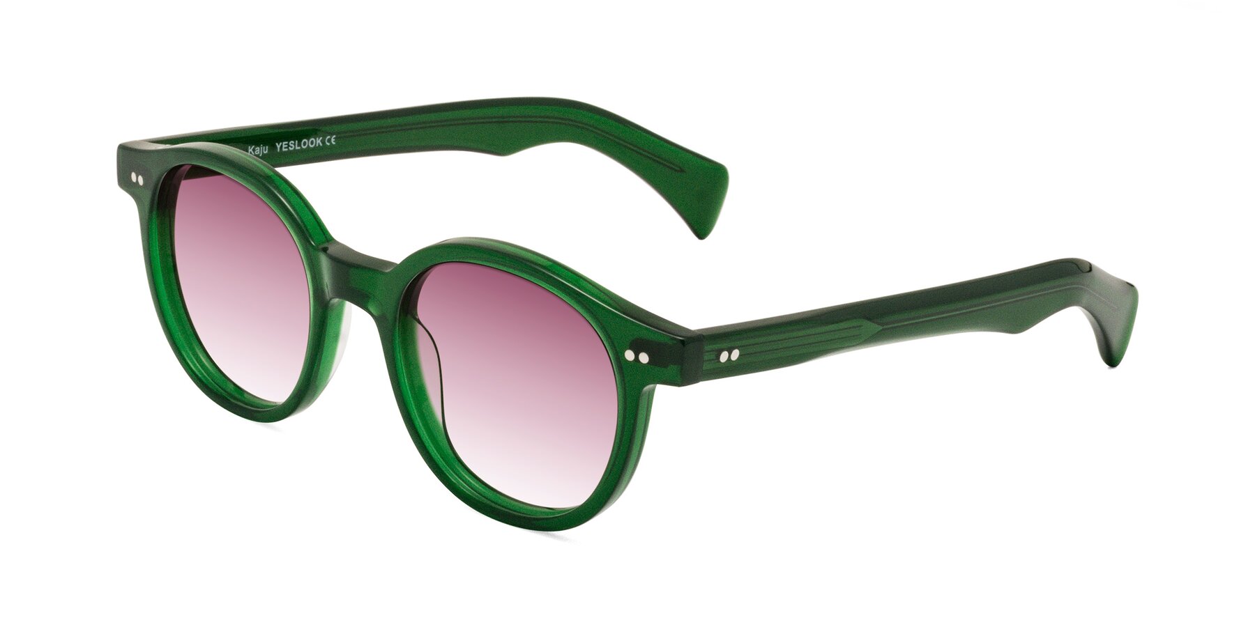 Angle of Kaju in Green with Wine Gradient Lenses