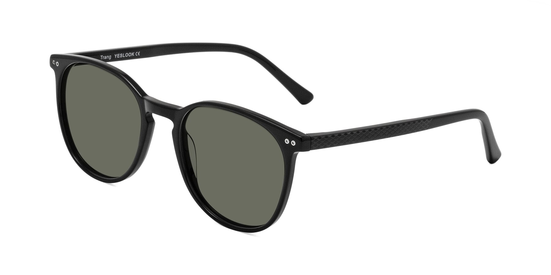Angle of Trang in Black with Gray Polarized Lenses