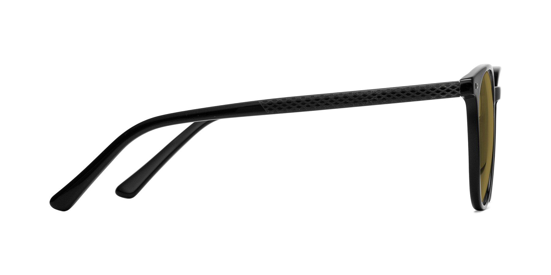 Side of Trang in Black with Brown Polarized Lenses
