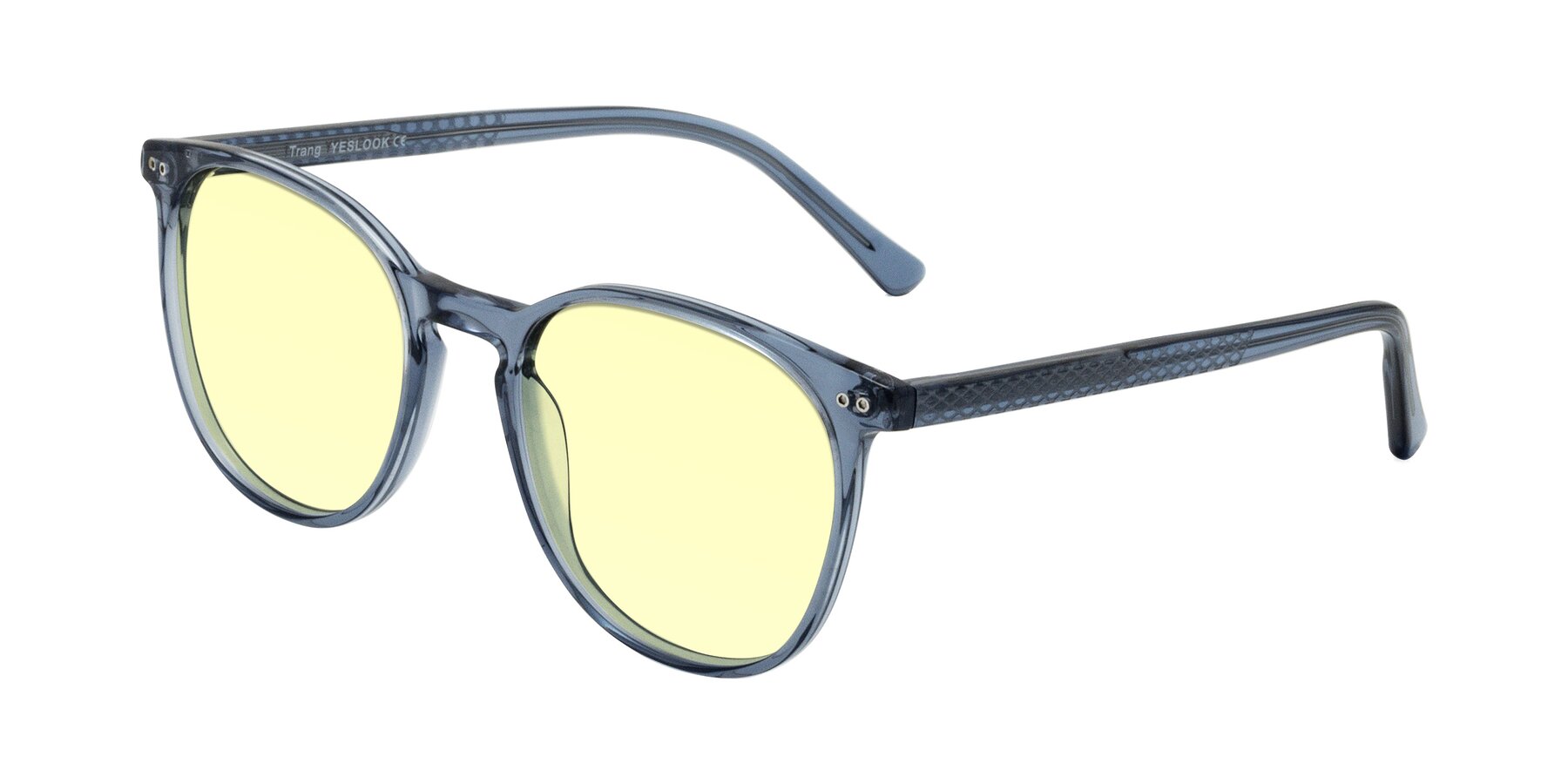 Angle of Trang in Transparent Blue with Light Yellow Tinted Lenses