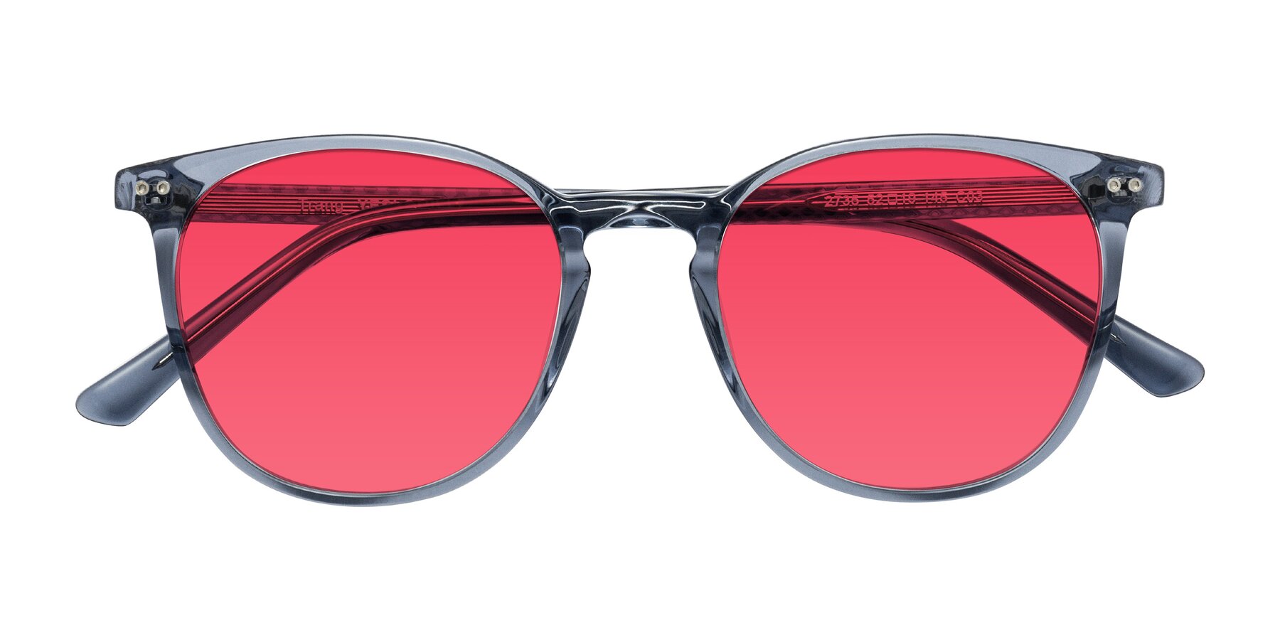 Folded Front of Trang in Transparent Blue with Red Tinted Lenses