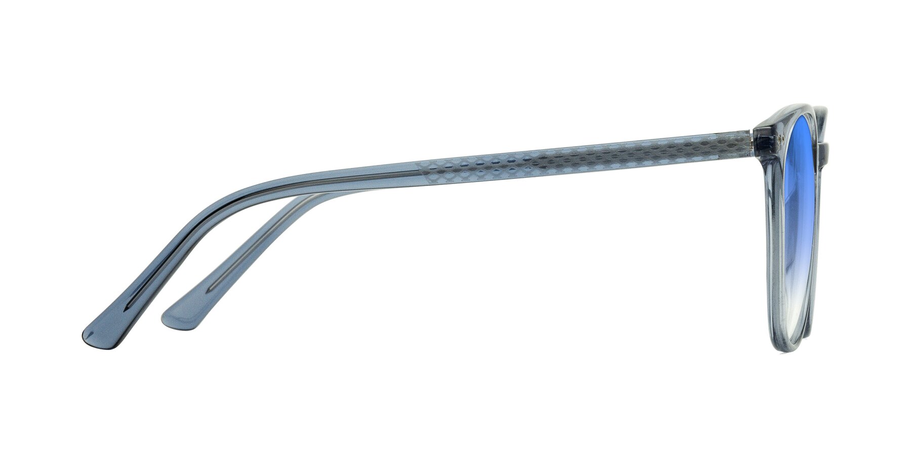 Side of Trang in Transparent Blue with Blue Gradient Lenses