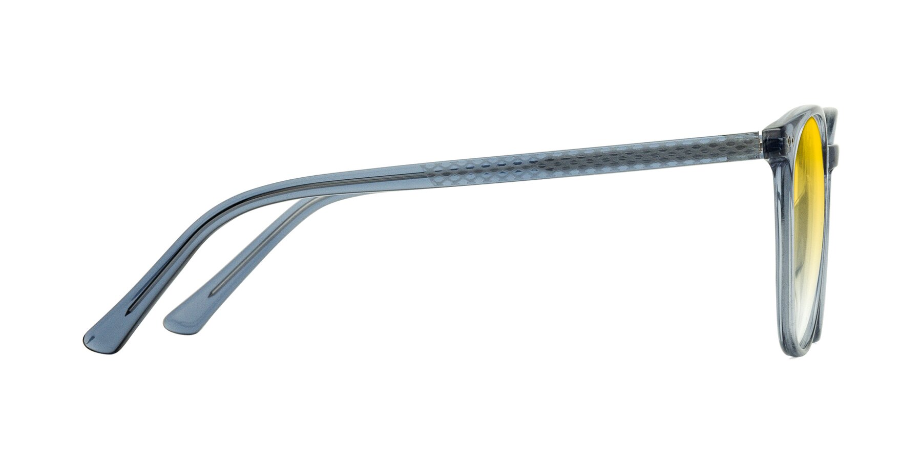 Side of Trang in Transparent Blue with Yellow Gradient Lenses