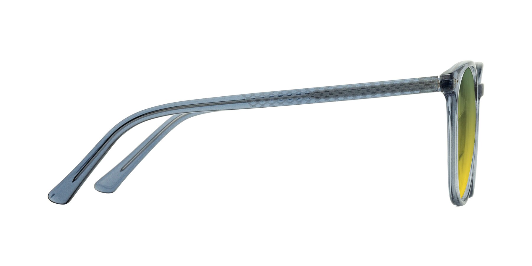 Side of Trang in Transparent Blue with Green / Yellow Gradient Lenses