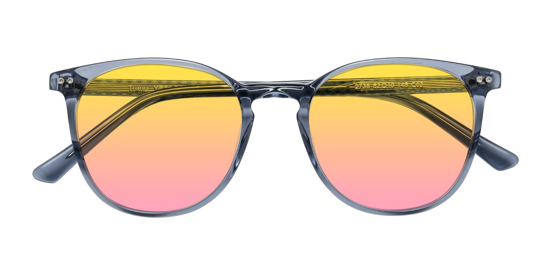 Folded Front of Trang in Transparent Blue with Yellow / Pink Gradient Lenses