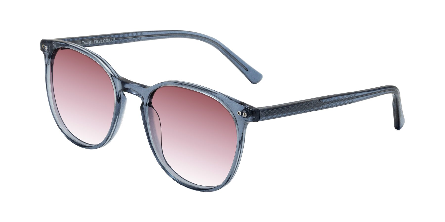 Angle of Trang in Transparent Blue with Garnet Gradient Lenses