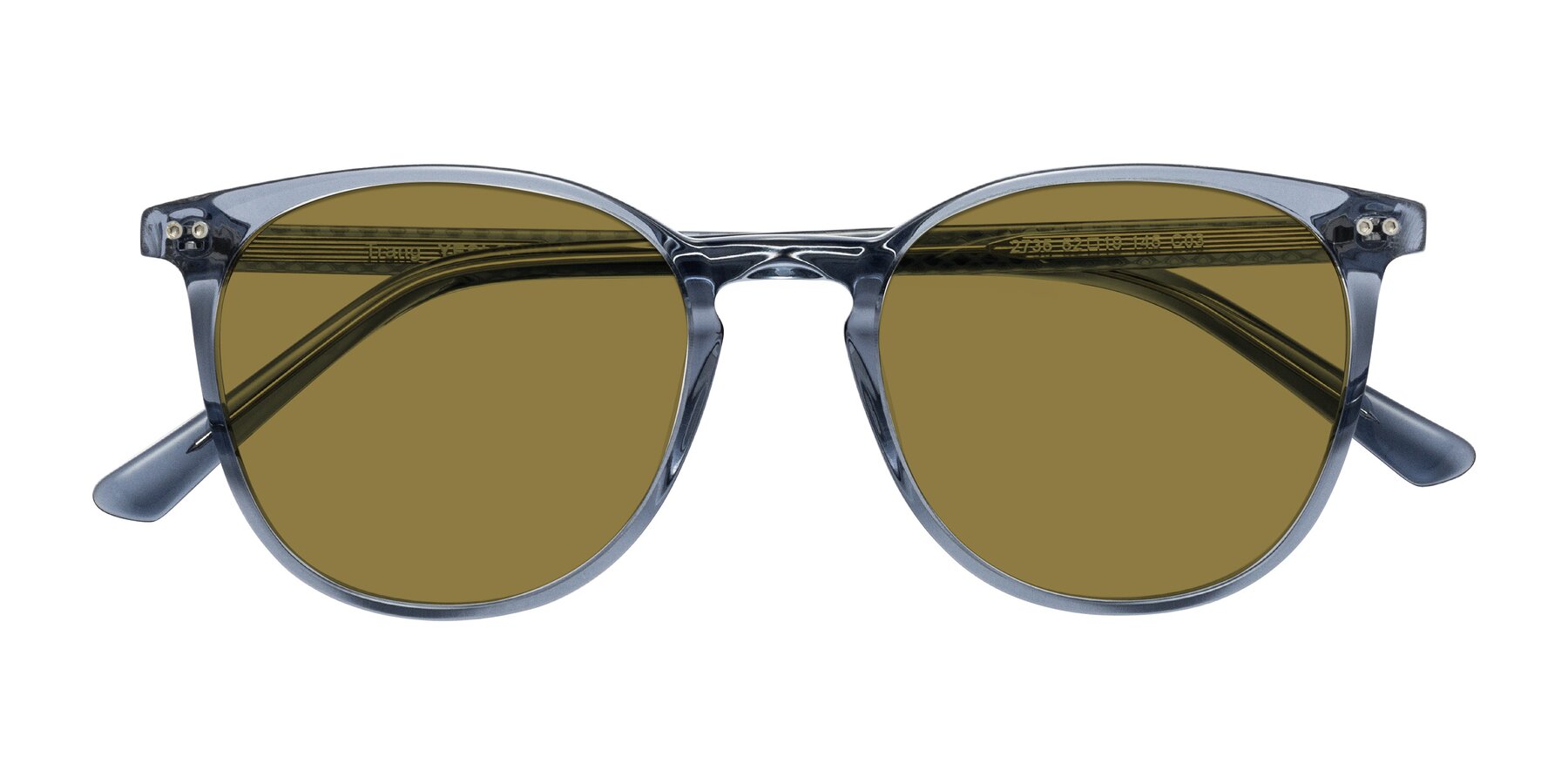 Folded Front of Trang in Transparent Blue with Brown Polarized Lenses