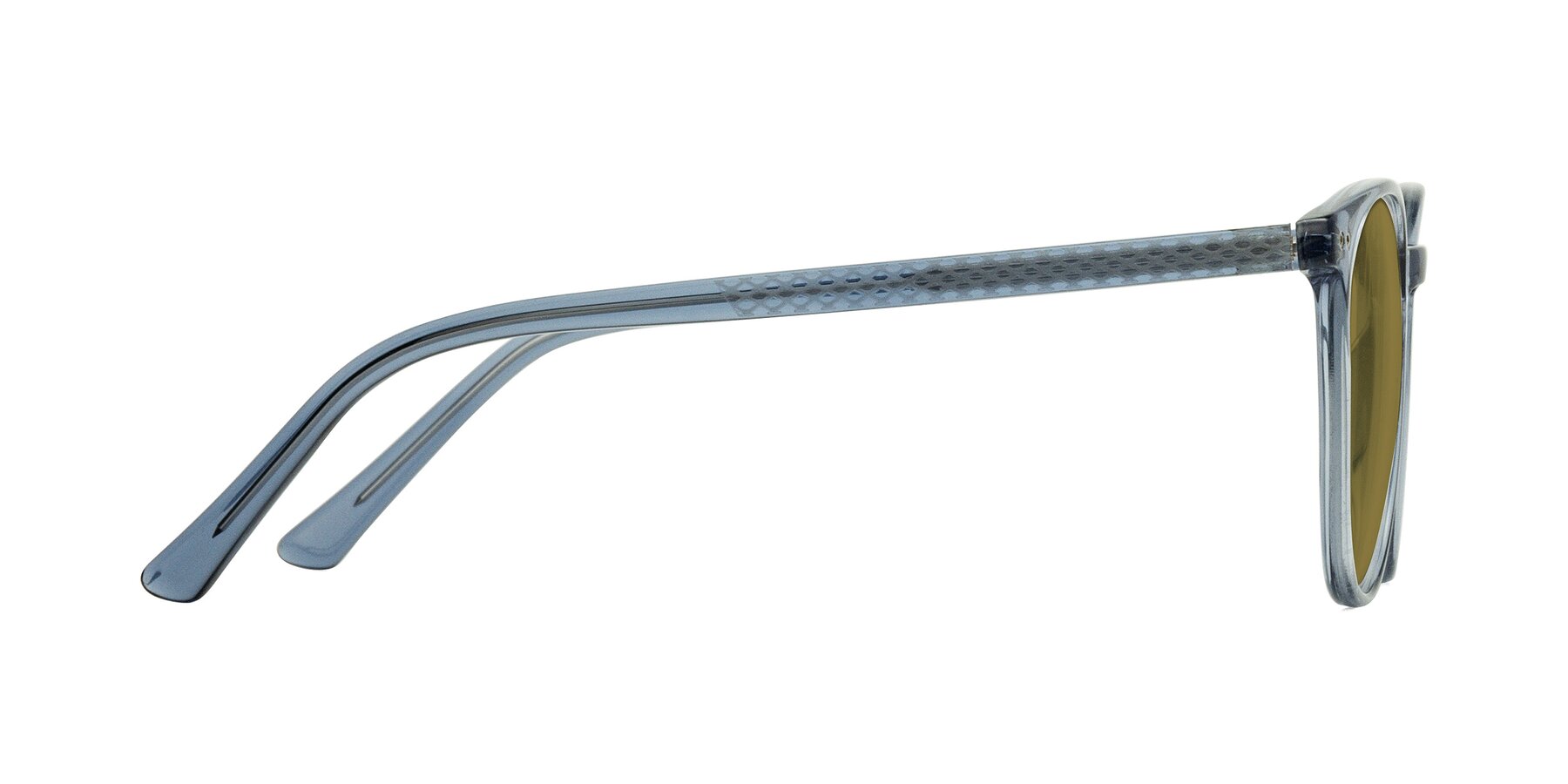 Side of Trang in Transparent Blue with Brown Polarized Lenses