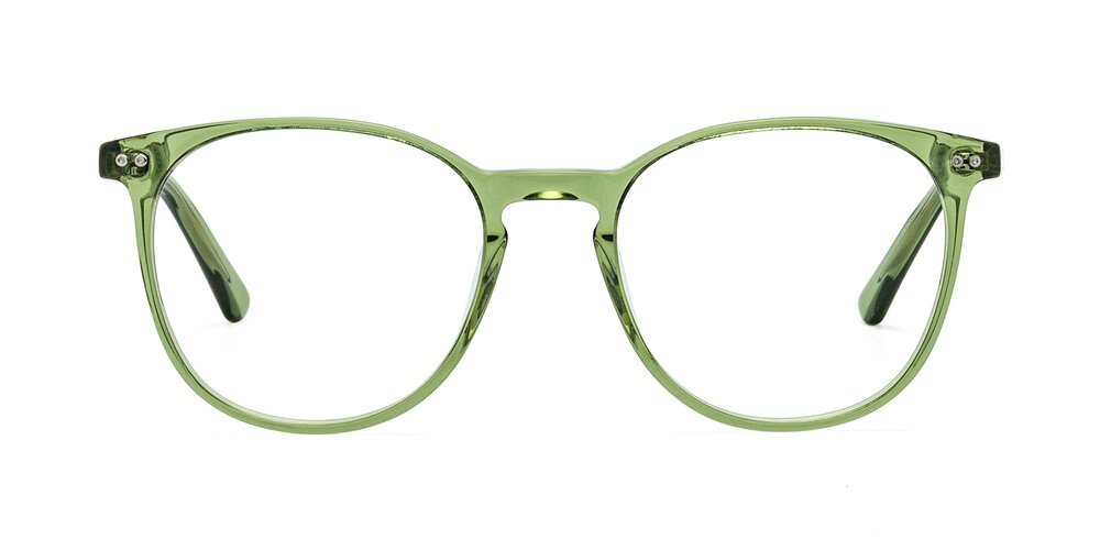 Trang - Transparent Green Eyeglasses