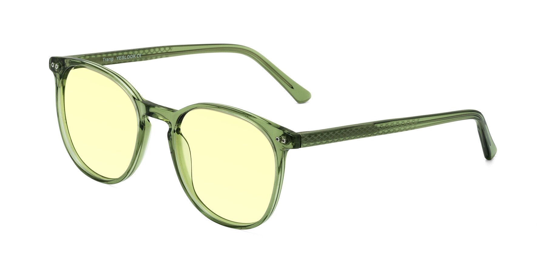 Angle of Trang in Transparent Green with Light Yellow Tinted Lenses
