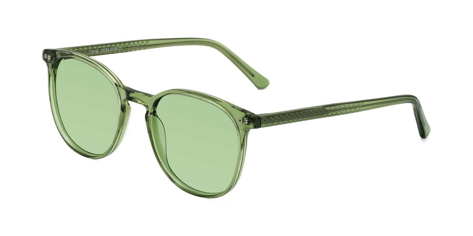 Angle of Trang in Transparent Green with Medium Green Tinted Lenses