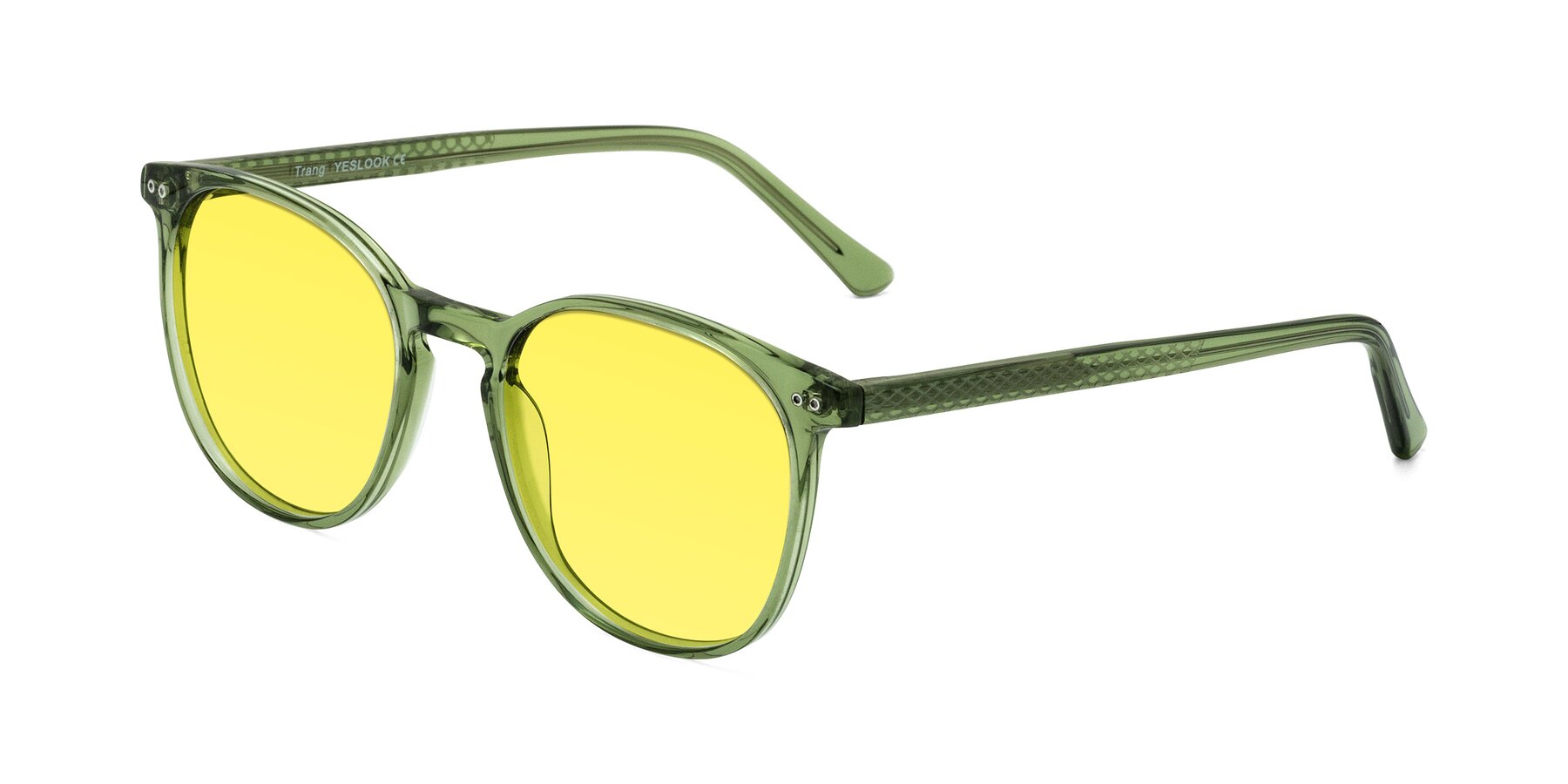 Angle of Trang in Transparent Green with Medium Yellow Tinted Lenses