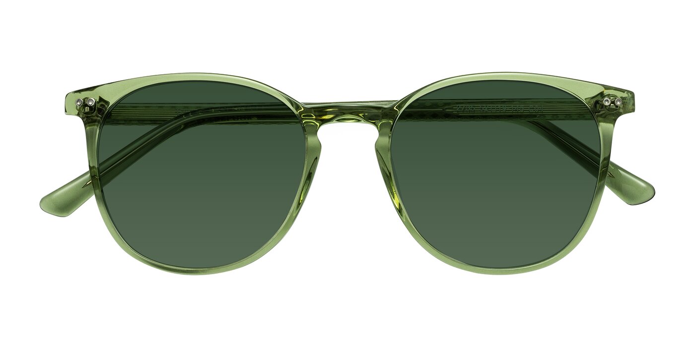 Trang - Transparent Green Tinted Sunglasses