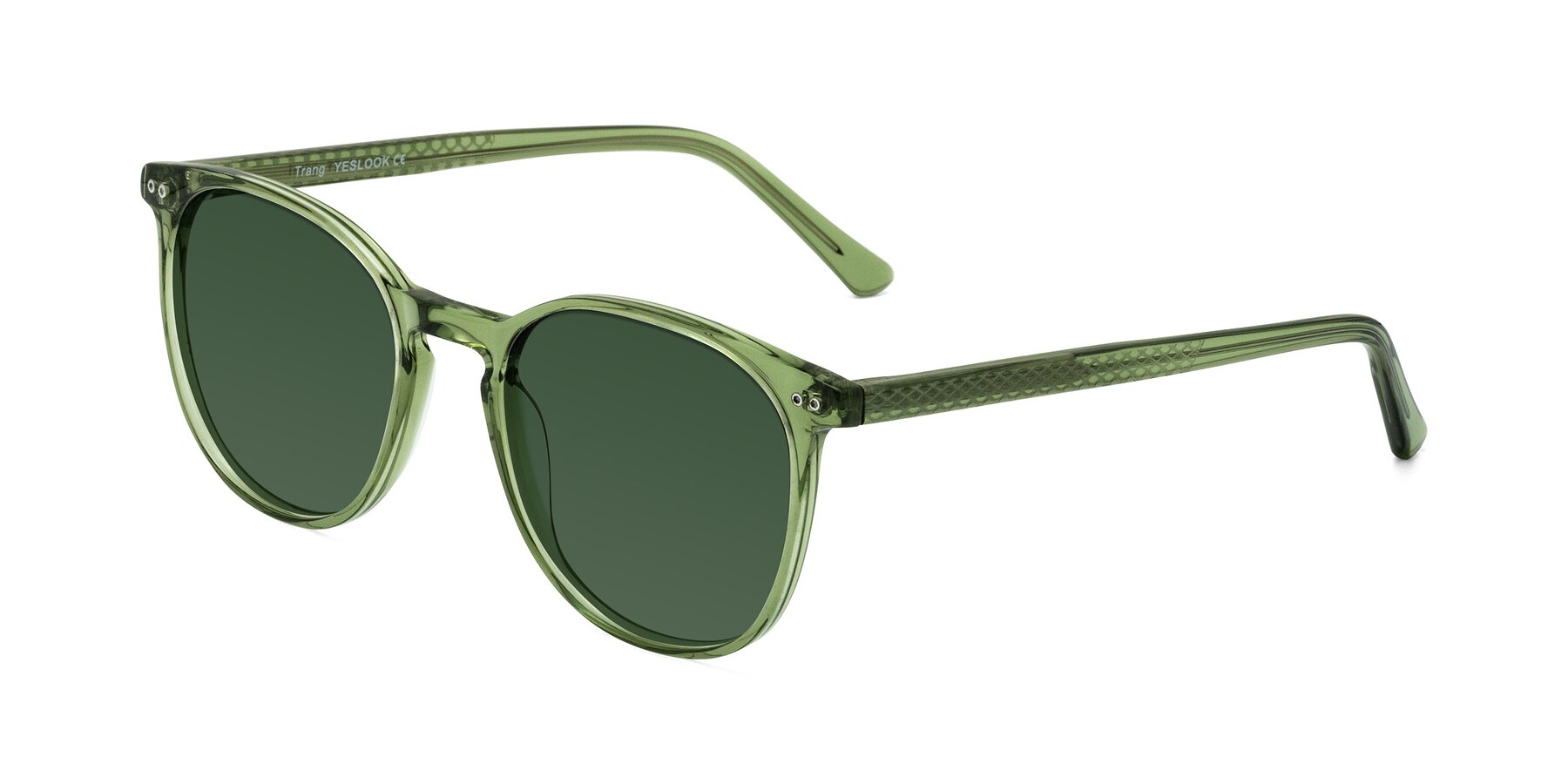 Angle of Trang in Transparent Green with Green Tinted Lenses