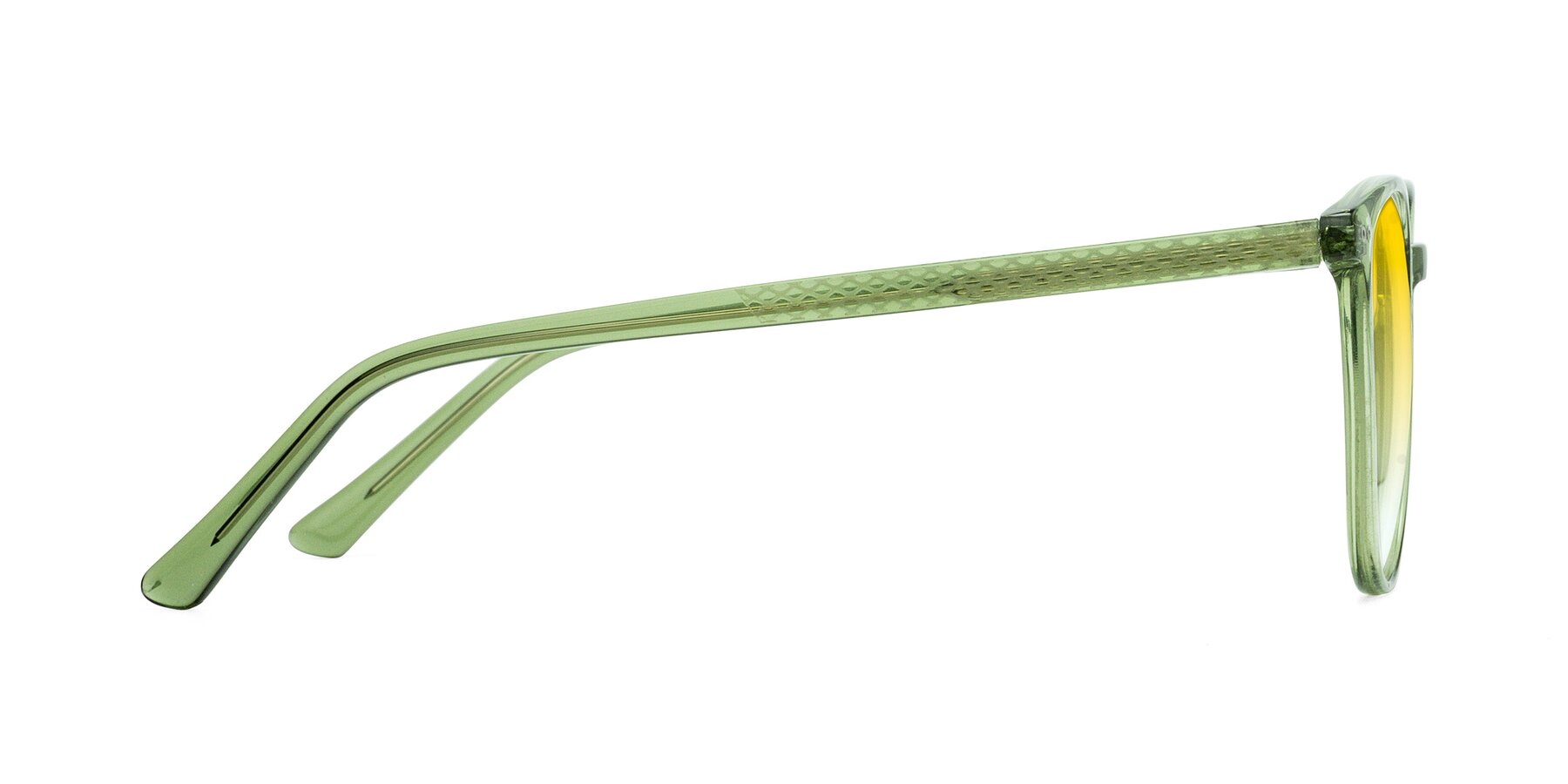 Side of Trang in Transparent Green with Yellow Gradient Lenses