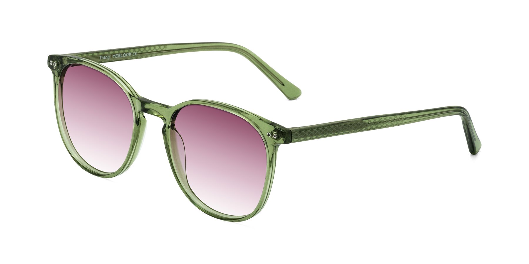 Angle of Trang in Transparent Green with Wine Gradient Lenses