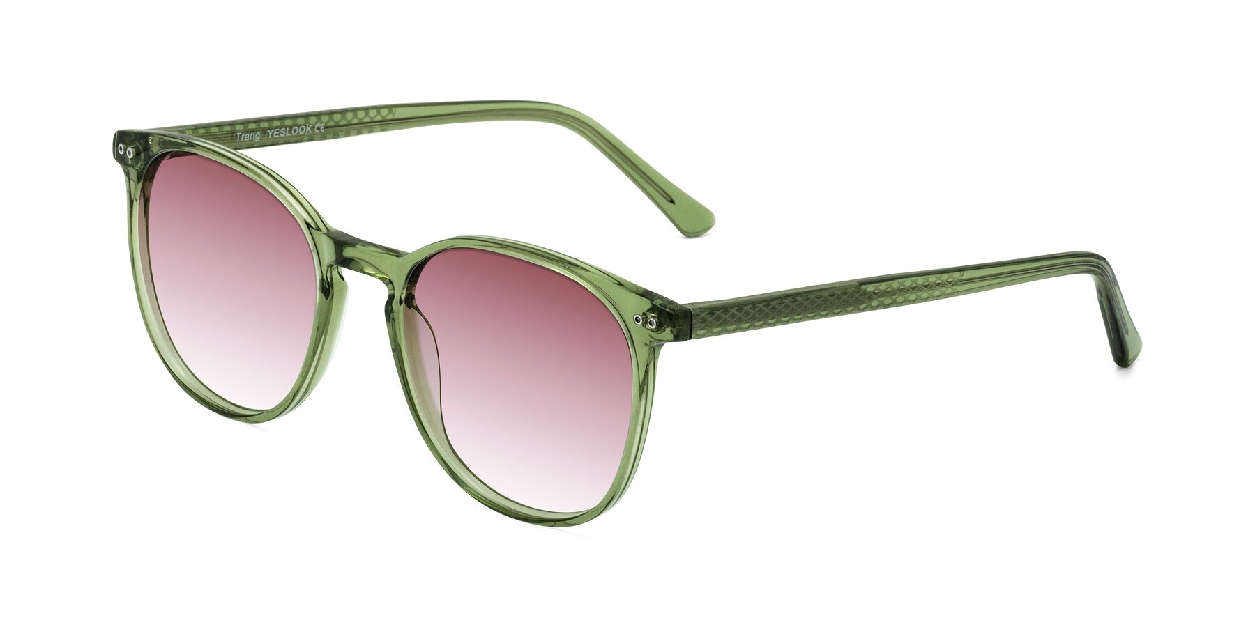 Angle of Trang in Transparent Green with Garnet Gradient Lenses