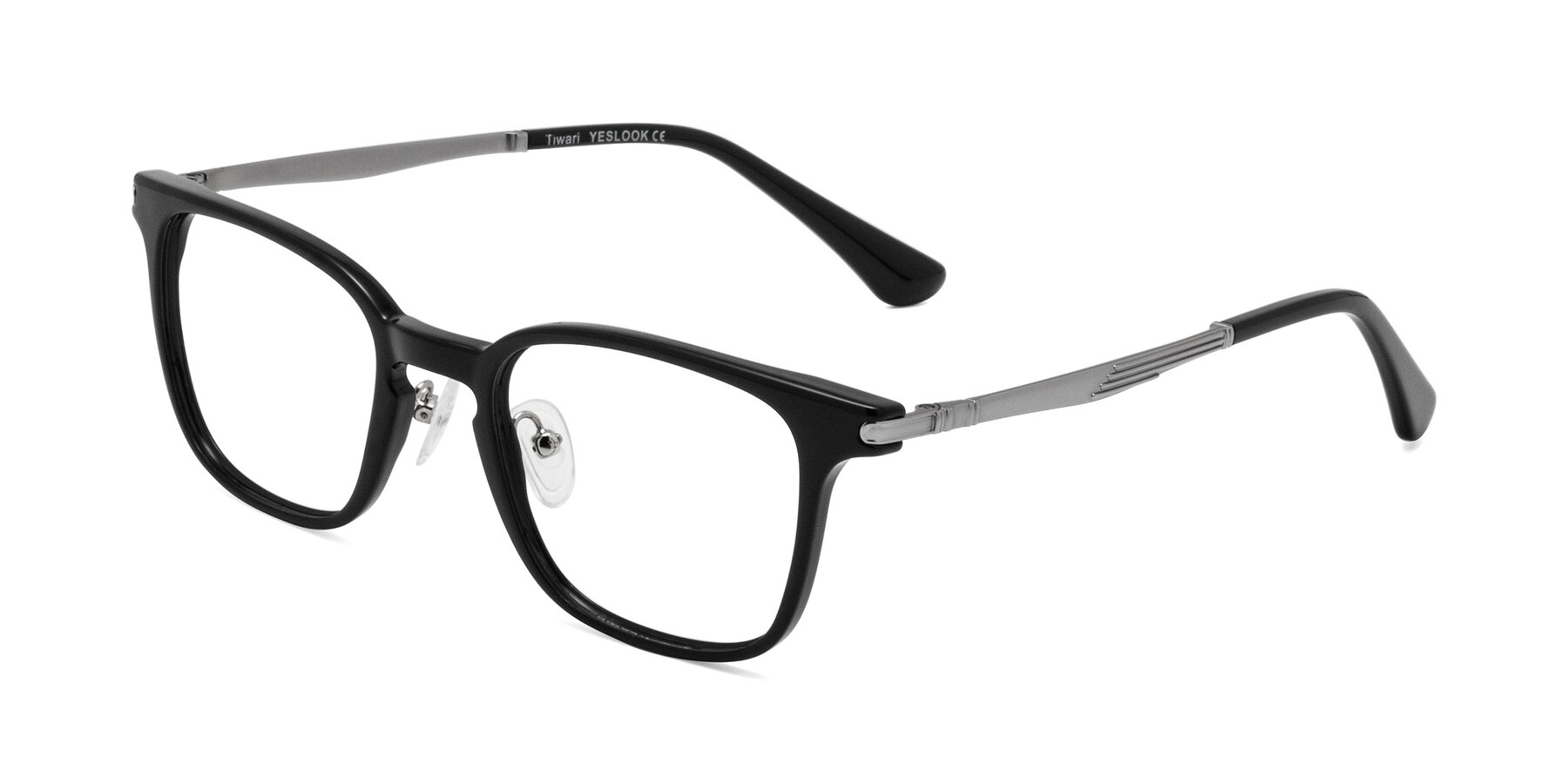 Angle of Tiwari in Black with Clear Eyeglass Lenses