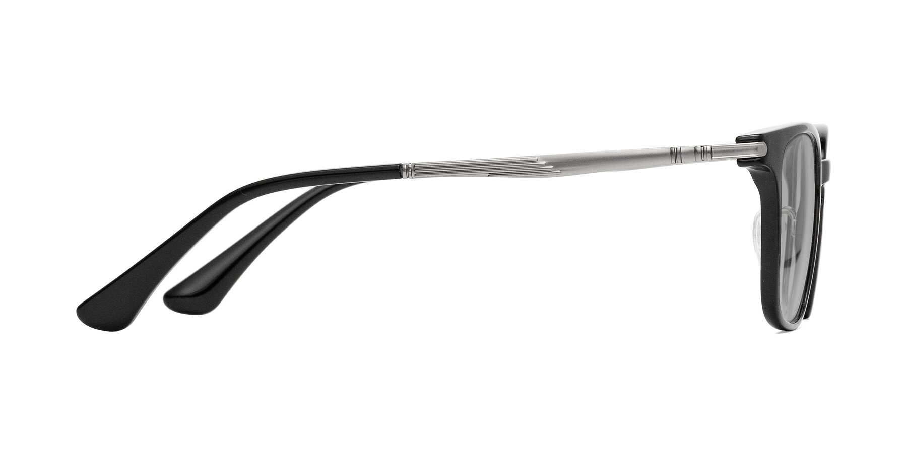Side of Tiwari in Black with Light Gray Tinted Lenses