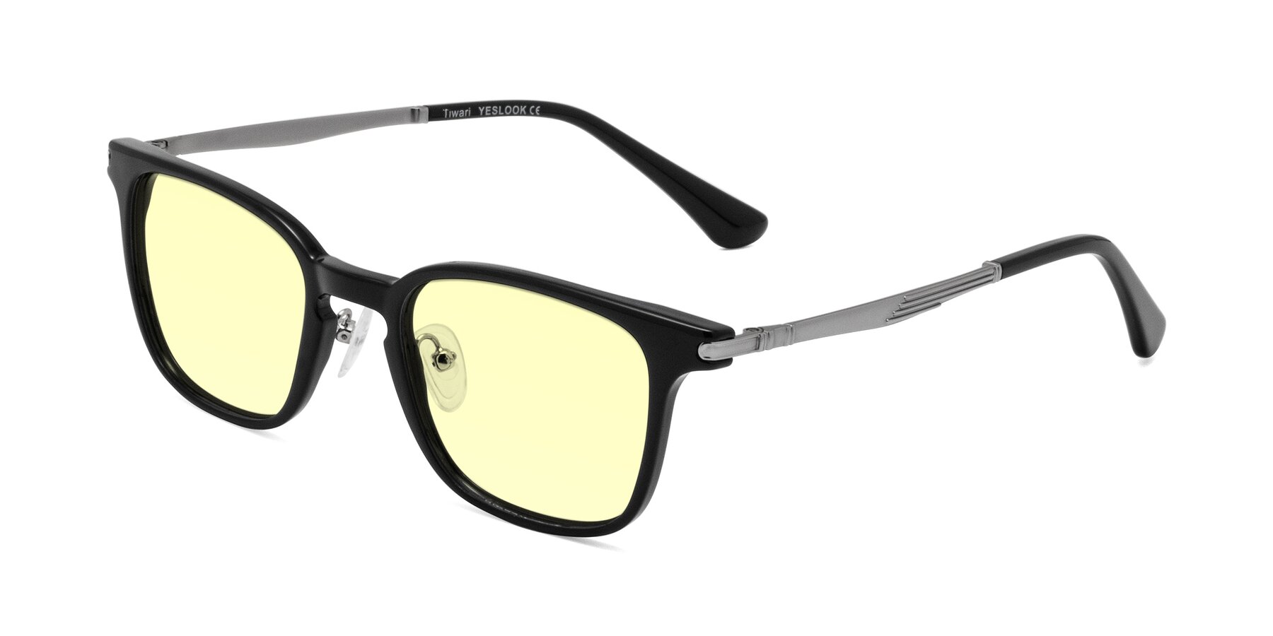 Angle of Tiwari in Black with Light Yellow Tinted Lenses