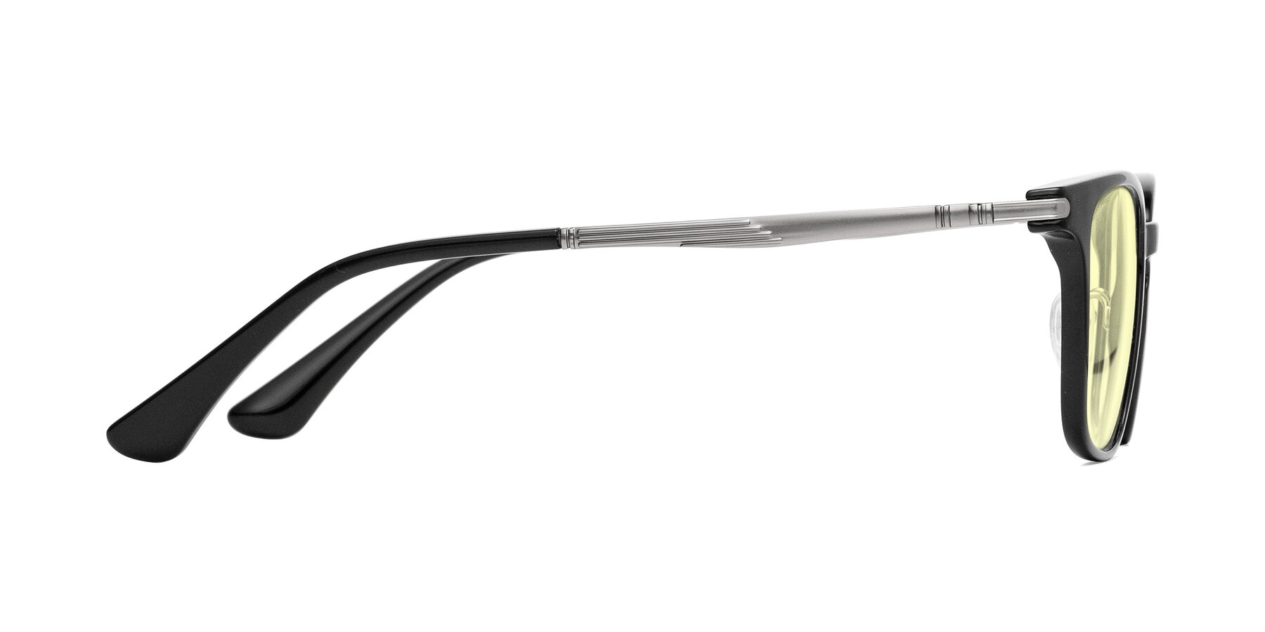 Side of Tiwari in Black with Light Yellow Tinted Lenses